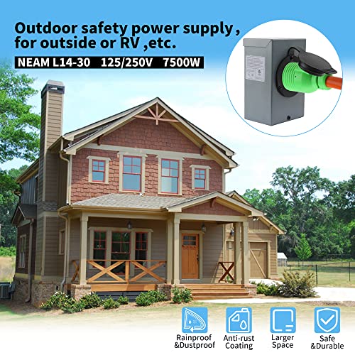 Flameweld 30 Amp Power Inlet Box, NEMA 3R Power Inlet Box, NEMA L1430P