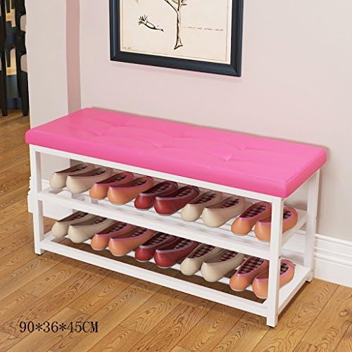 LWJJXJ Shoe Rack Zapatero Arte de hierro Multicapa Hogar Simple Almacenamiento de calzado a prueba de polvo Tipo económico Moderno Banco de zapatos de montaje (Color : D)