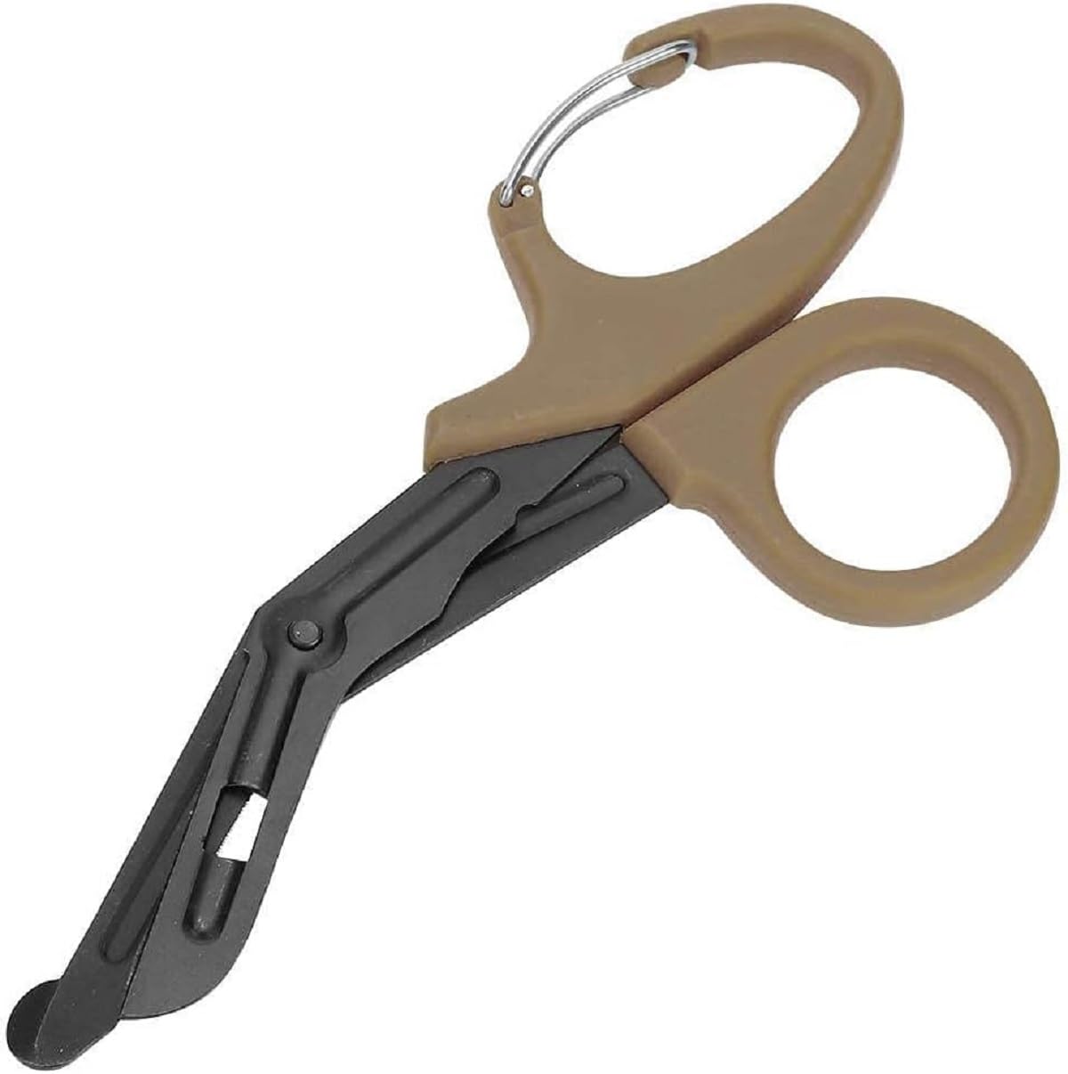 INSGB - Titanium Bandage Shears Scissors EMT and Medical Scissors, Stealth Black Coated for Nurses, Students, Emergency Room Paramedics - Perfect Nurse Scissors for First Aid, Tough Cuts (Brown, 19cm)