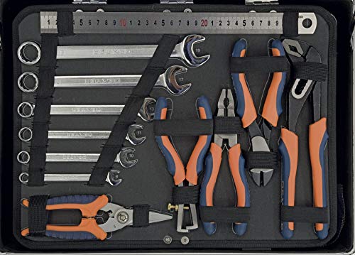 DEXTER - 130-teiliger Werkzeugkoffer - Werkzeugset - Werkzeugkasten - mit Zangen, Schlüssel, Schraubendreher, Metallsäge… – Bild 8