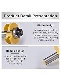 HOEN 1 2'' vástago de barra y baldosas Ogee Blade Cutter Panel armario router Bits Set de fresado cortador de potencia herramientas de puerta cuchillo cortador de madera