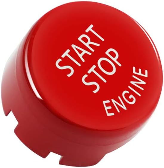 Maxiou Start Stop Engine Switch Power Ignition Button Replacement for 1 2 3 4 5 6 7 Series X1 X3 X4 X5 X6 2010-2016 (Gloss Red)