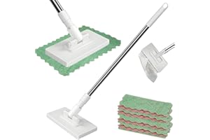 Clip to Grip Mop, 2026 Lazy Mop Automatic Gripping, Mini Portable Self-Squeeze Small Mops, Hands-Free with Automatic Cloth Ch