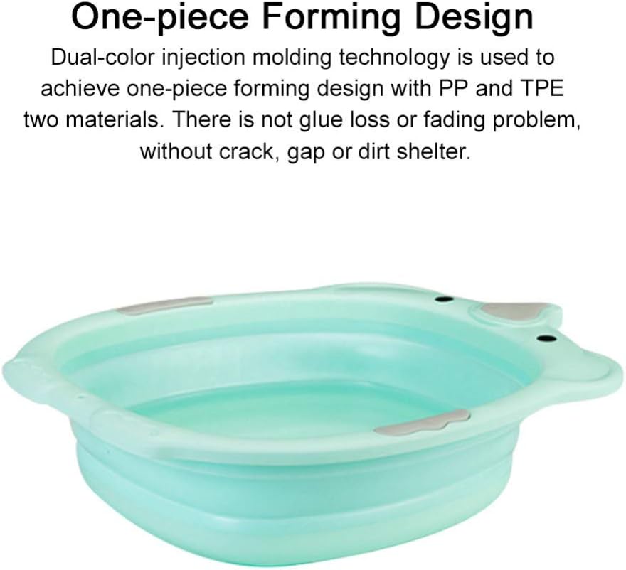 Xzante Lavabo Plegable Para Ni Os Lavado Del Culo Para Bebe Lavabo Para Bebe Portatil Ba Era A Prueba De Roturas De Plastico Lavabo De Pie Cara Azul Higiene Y Cuidado Palanganas