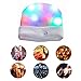 Light Up Hat, Aomeiqi LED Beanie Hat, with 3 Mode Colorful Lights and 1 x Extra Battery, Unisex Knitted Light Hat for Party Sports Walking Jogging Bicycling, White