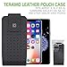 Cellet Teramo Leather Pouch Compatible for Apple iPhone Xs X 8 7 6 Samsung Galaxy S10 S9 S8 S7 and More (Fits with Slim Case On) Dimensions: 5.5 in (L) / 2.9 in (W) / 0.49 in (W)