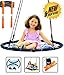 Trailblaze Spider Web Tree Swing - [UPGRADED] Double Straps Hanging Kit - Extra Strong Net Disk Swing for Tree Holds 650 lbs - Kids Saucer Tire Swings for Outside Quick & Easy to Install