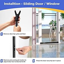 CALCHELE Door Security Bar & Sliding Patio Door