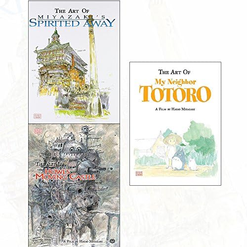 studio ghibli library collection 3 books set by hayao miyazaki (the art of miyazaki's spirited away, the art of howl's moving castle, the art of my neighbor totoro)