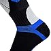 Elite Wool Race Ski Socks - Warm Comfortable Snowboard / Skiing Socks (Black/Blue, S/M)
