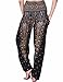 NORMOV Boho Harem Pants for Women Bohemian Yoga Loose Peacock Feather High Waisted Active Pants
