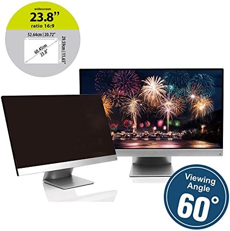 KAEMPFER Anti-Blue Light Privacy Screen Protectors Filter for Widescreen Monitor 23.8 inch 16:9 (20.7" x 11.7" / 526 x 296mm)