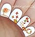 Nail Art Water Slide Tattoo Decals Fall Into Fun Thanksgiving Theme - 10 Pack