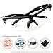 J+S Active PLUS Cycling Outdoor Sports Athlete's Sunglasses, 100% UV protection (Black Frame/Clear Lens)