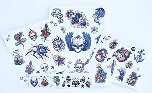 Savvi Classic Tattoos ~ Winged Skull (2013; Over 50 Temporary Tattoos)