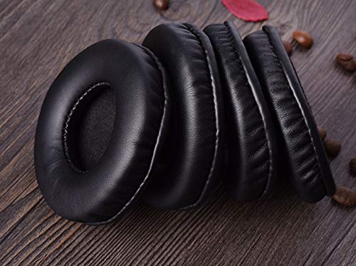 Replacement Earpads Cushion,Ear Pads Cover Compatible with Audio-Technica ATH Sony MDR AKG HifiMan Philips Fostex Monoprice Large Over The Ear Headphones 1 Pair- (Black)