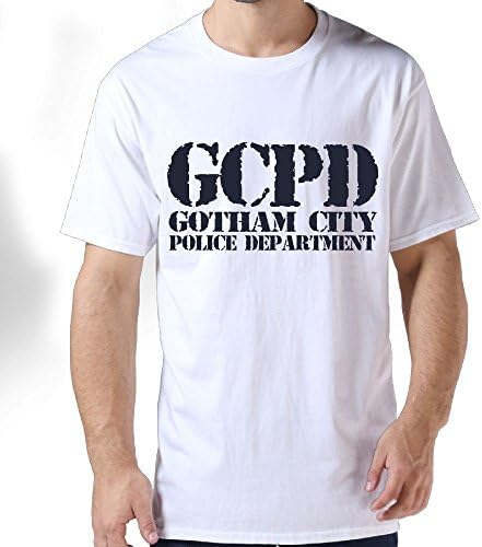 Men's T Shirts With GCPD GOTHAM CITY POLICE DEPT Printing 100% Premium Cotton Crew Neck Short Sleeve T-Shirts