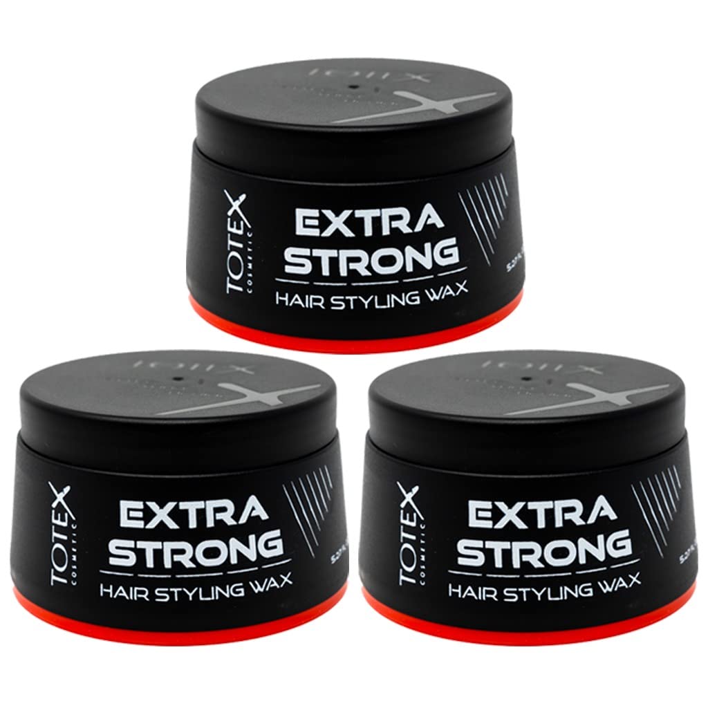 Totex Extra Strong Aqua Hair Wax 3x150ml | Professional Barber Styling Wax for Men & Women | Ultra Strong Hold, Edge Control, Long Lasting Shine, Easy Wash Out, No Residue, All Hair Types — image 1