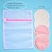 TecUnite Bamboo 15 Pack Makeup Soft Remover Pads with 1 Laundry Bag, Makeup Remover Cloth, Chemical Free Cleansing Towel Wipes Face, Facial Clean Skin Care Wash Cloth Pads (Pink, Sky Blue, White)