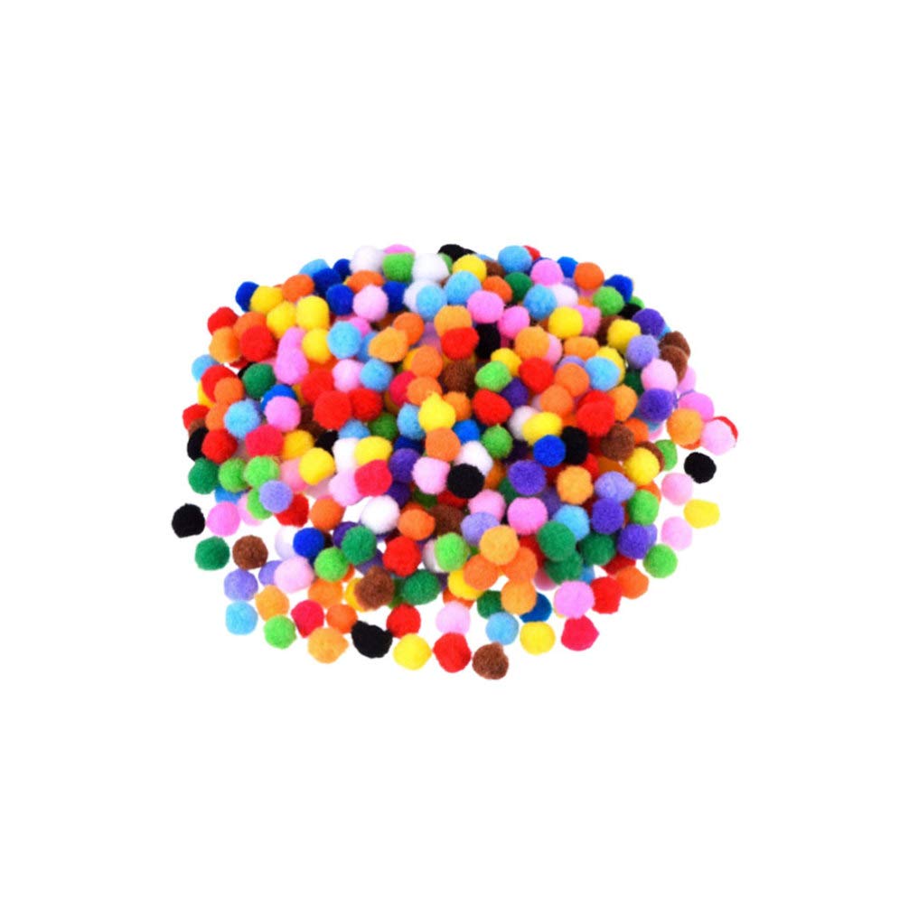 1000pcs 15mm Pompoms Arts Crafts Pom Poms Balls for Hobby Supplies Creative Craft DIY Material Decorations (Mixed Color)