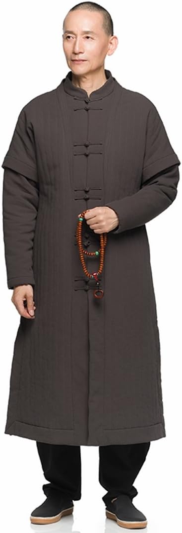 ZanYing Traditional Men Cotton Coat Monk Robe Meditation Outfit