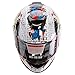 Graffiti Street Art Gloss White Dual Visor Full Face Motorcycle Helmet DOT (Large)