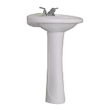 Fine Fixtures Prestige White Pedestal Sink Vitreous