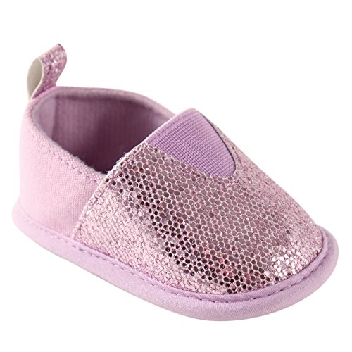 Luvable Friends Girl's Sparkly Slip-On (Infant), Lavender, 6-12 Months M US Infant