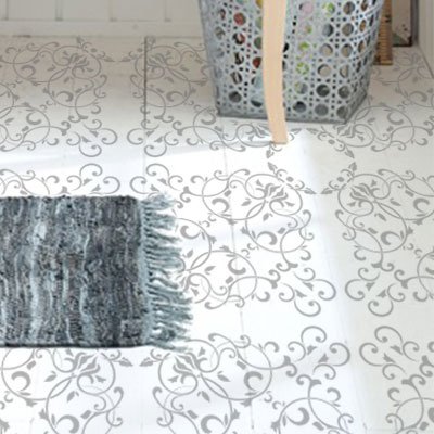 Stencil Wall Tile 001. Approximate size: Exterior of Stencil: 30 x 30 cm (11,8 x 11,8 inch) Measurement of Design: 28 x 28 cm (11 x 11 inch)