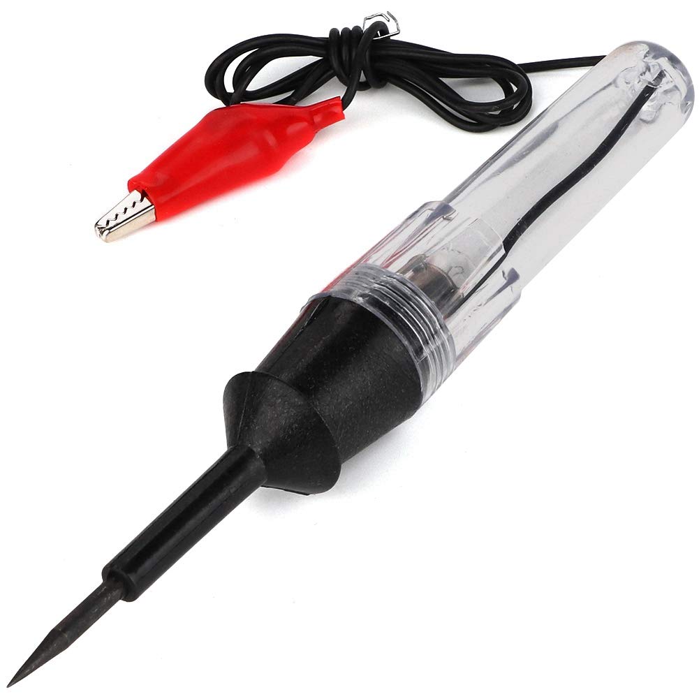 Electrical Wire Circuit Tester DC 6-12-24V Car Auto Electrical Voltage Test Pen Circuit Tester Detector Probe Pen Indicator Light Bulb