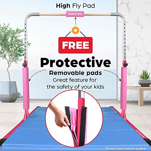 NORFLEX Adjustable Gymnastics Bar for Kids Gym Bar Set Gymnastics