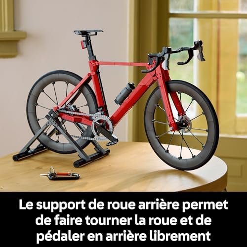 Icons Le Vélo de Route - Maquette DIY pour Adulte - Pneus en Caoutchouc, Dérailleurs & Support de Roue Arrière - Décoration de Bureau - Cadeau Sportif pour Fan de Cyclisme 11380 — photo 7 sur 8