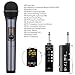 Kithouse K380F Wireless Microphone Karaoke Microphone Wireless Mic with Bluetooth Receiver Rechargeable Professional - UHF Dynamic FM Cordless Microphone For Singing Karaoke Speech(Elegant Gray)