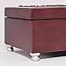 Cottage Garden All Things Through Him Embossed Petite Rosewood Jewelry Music Box Plays Canon in D