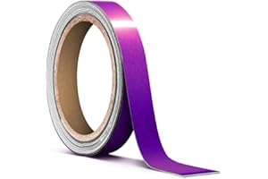 VViViD Ultra Gloss Metallic Purple Air-Release Adhesive Vinyl Pinstripe Tape Roll (½ Inch x 20ft)