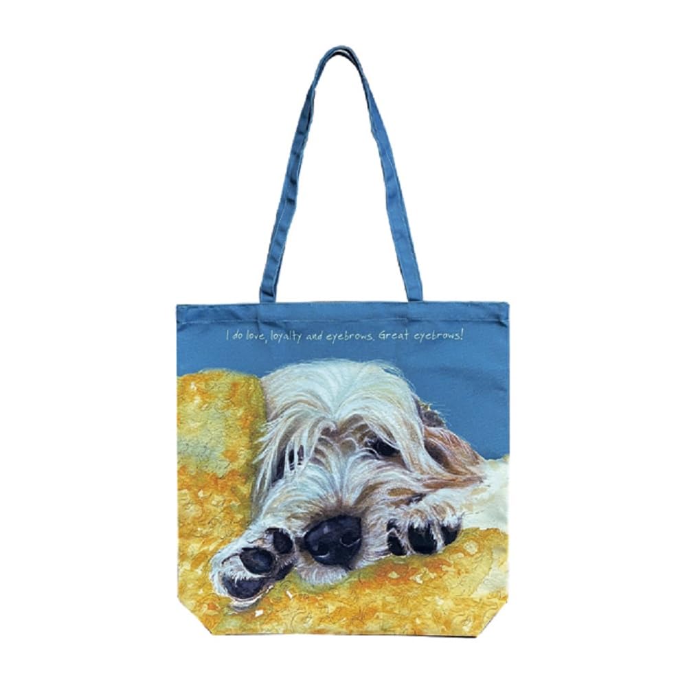 Little Dog Laughed Loyal & Great Eyebrows Packable Tote Bag Shopping Bags LDPB09