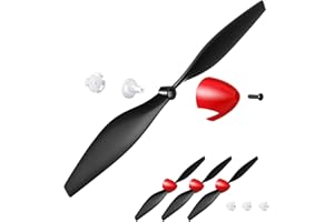 Riakrum Spare 3 Sets Rc Plane Propellers with Propeller Savers and Adapter Airplane Carbon Fiber Nose Cone Compatible with Tr-p51 Rc Plane 4 Channel Remote Control Airplane
