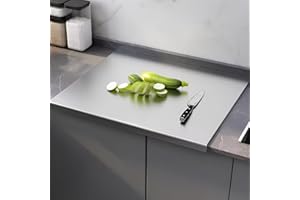 Stainless Steel Cutting Board for Kitchen Counter 304 Stainless Steel Cutting Plate 15.8 X 13.8 Inch Lipped Stainless Steel C