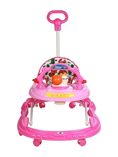 Mee Mee Simple Steps Baby Walker (Dark Pink)