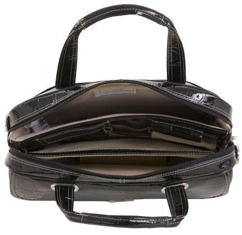 Siamod SERVANO 35535 Black Leather Small Ladies' Laptop Brief