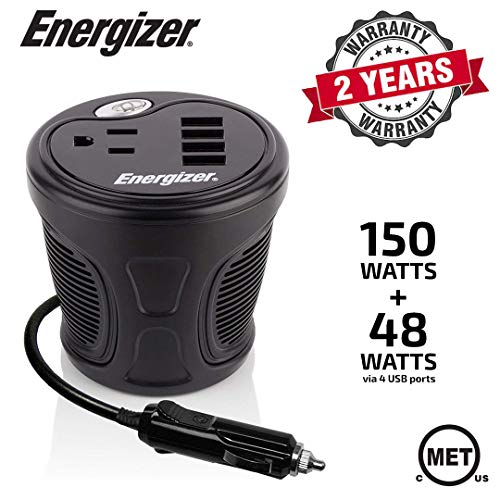 Energizer 150 Watts Power Inverter Plus 48 watts via USB Ports