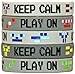 Gypsy Jade's Video Game 8-Bit Pixel Style Wristbands - Great for Mining Themed or any Crafting Style Video Game - Pack of 10!