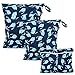 Damero 3Pcs Wet Dry Bag with 2 Zippered Pockets and Snap Handle for Cloth Diaper, Swimsuit, Clothes, Ideal for Travel, Exercise, Daycare, Roomy and Water-resistant (Whale)