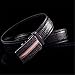 Men's Casual Automatic Buckle Belt, Luxury Style Black Belts with Crocodile Pattern