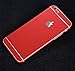 Toeoe 6/6s (4.7'') High-Strength and Super-Thin Tough Metallic Film Sticker Full Body Protector Skin + Ultra Clear Front Screen Protector for iPhone 6/6s Red