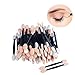 CINEEN 80 Pack Disposable Dual Sided Eyeshadow Brush Sponge Tipped Oval Makeup Eyeliner Brush Makeup Applicator