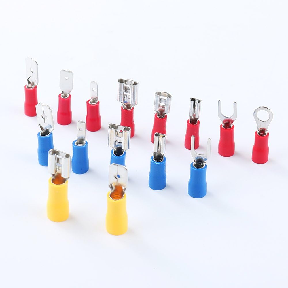 280Pcs SAMOFU Electrical Wire Connectors Kit | Suitable for Marine, Home, Speakers, Various Crimp Terminal Shovel Shapes Butt Connector Kit: Car Electronics