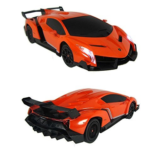 FMT 1/24 Scale Lamborghini Veneno Car Radio Remote Control Sport Racing Car RC,Orange