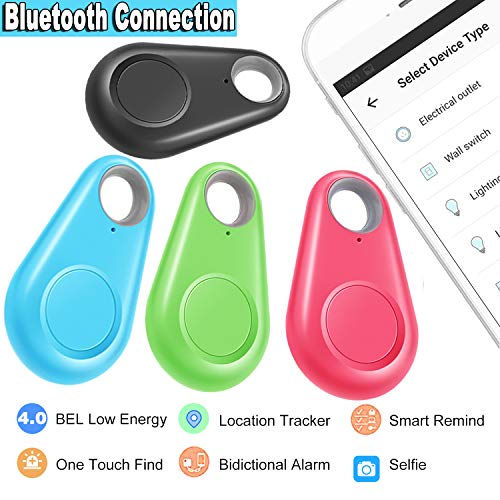 4 Pack Smart GPS Tracker Key Finder Locator Wireless Anti Lost Alarm