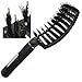 Boar Bristle Hair Brush: Nylon Detangling Pins and 100% Natural Boar Bristles for Hair Oil Distribution. Curved for Scalp Massage. Vented For Faster Drying.